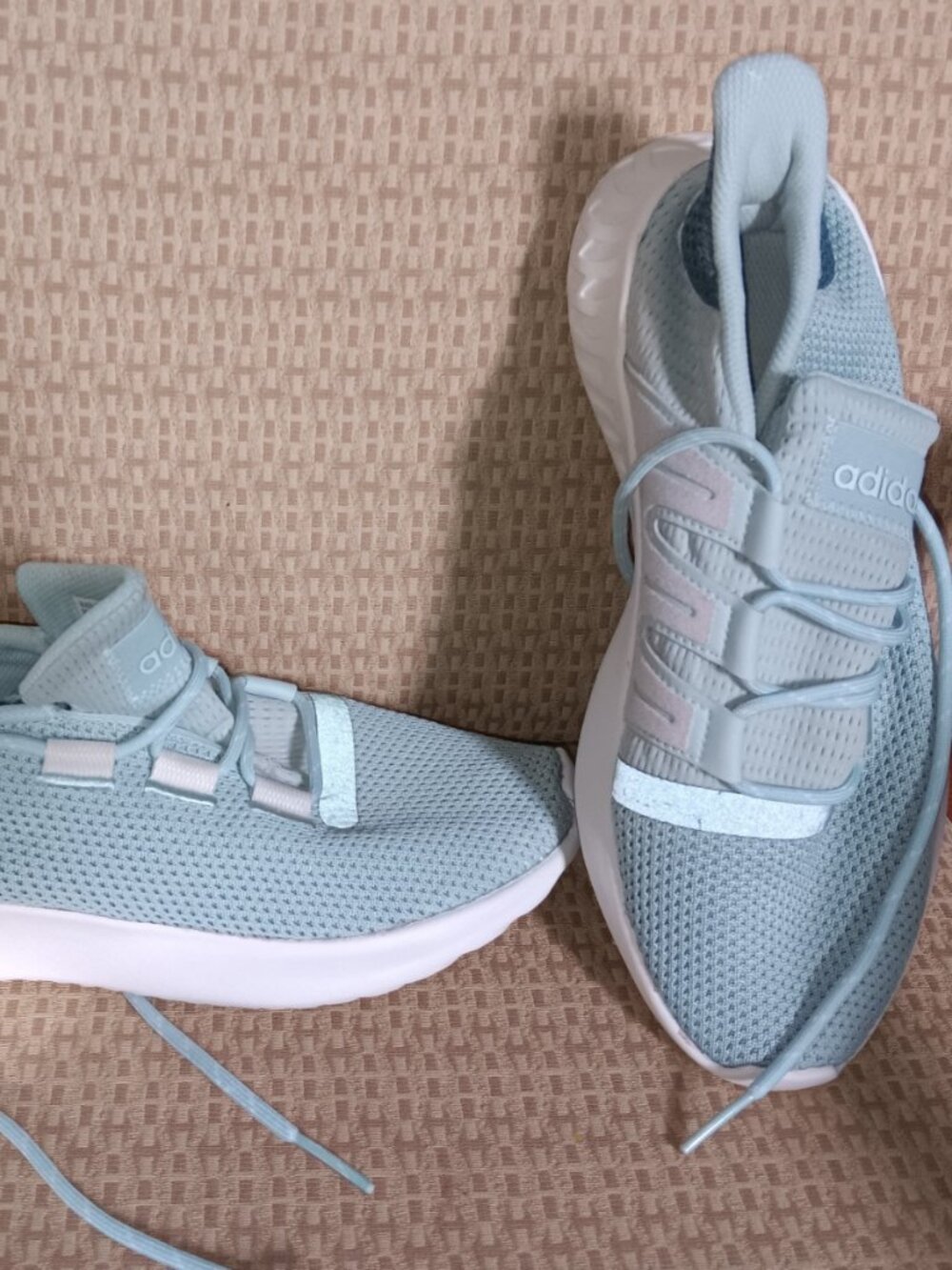 Adidas Light Blue & White Sneakers female Size 9